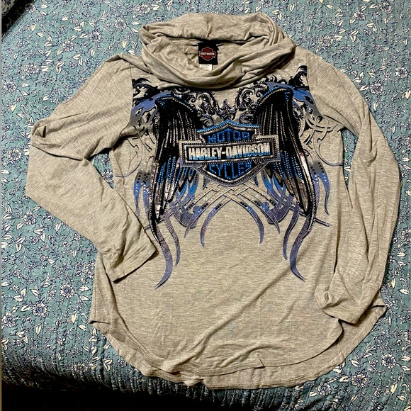 Harley-Davidson Tops - Harley Davidson Motorcycle Co. cowl neck knit lux pullover top. Large